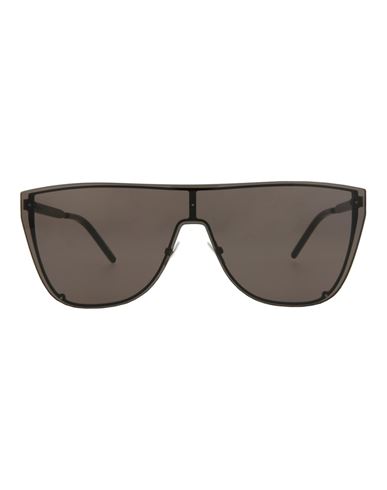 Saint Laurent Shield-frame Metal Sunglasses Sunglasses Black Size 99 Metal, Acetate