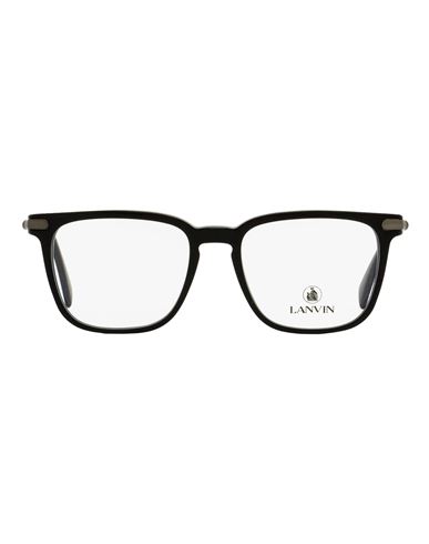 Lanvin Rectangular Lnv2608 Eyeglasses Man Eyeglass Frame Black Size 53 Acetate, Metal In Neutral