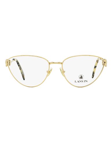 Lanvin Cat Eye Lnv2110 Eyeglasses Woman Eyeglass Frame Gold Size 54 Metal, Acetate