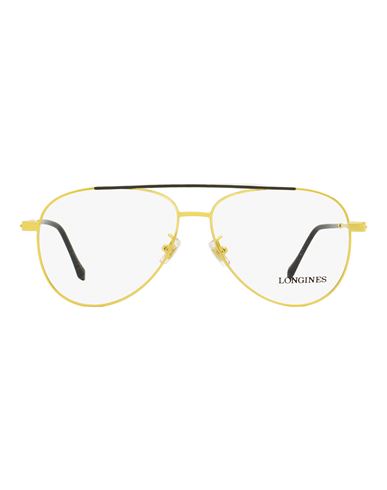 Longines Aviator Lg5003-h Eyeglasses Man Eyeglass Frame Black Size 56 Metal, Acetate In White