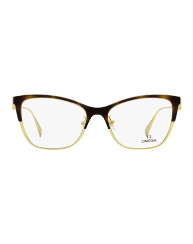 Omega Butterfly Om5001h Eyeglasses Woman Eyeglass Frame Brown Size 54 Metal, Acetate