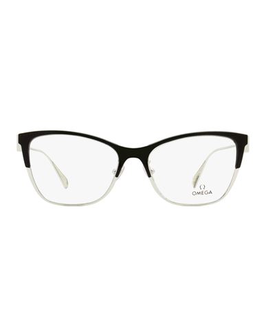 Omega Butterfly Om5001h Eyeglasses Woman Eyeglass Frame Black Size 54 Metal, Acetate