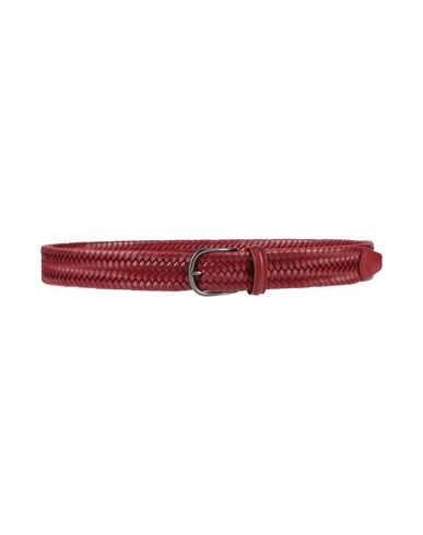 Anderson's Man Belt Burgundy Size 39.5 Leather In Red