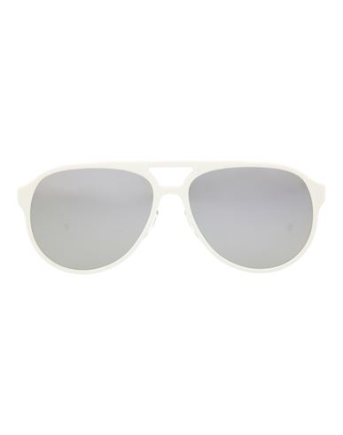 Shop Thom Browne Aviator-frame Acetate Sunglasses Sunglasses White Size 63 Acetate