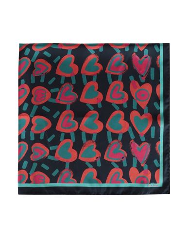 Paul Smith Woman Scarf Midnight Blue Size - Silk In Pink