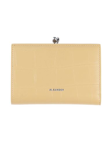 Shop Jil Sander Woman Wallet Beige Size - Leather In White