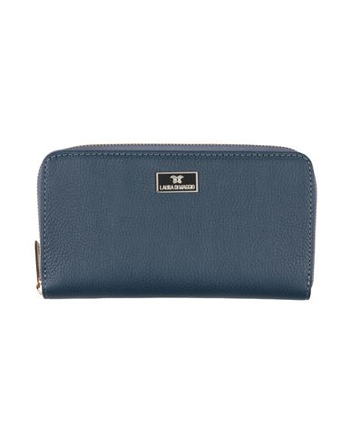 Shop Laura Di Maggio Woman Wallet Blue Size - Leather