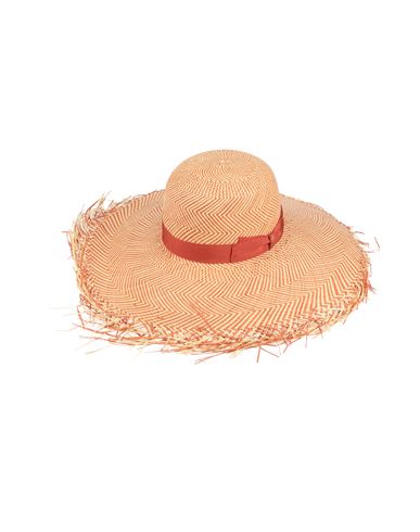 Borsalino Woman Hat Rust Size L Straw In Red