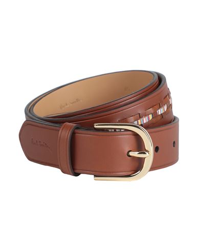 Paul Smith Woman Belt Tan Size 36 Cow Leather In Brown
