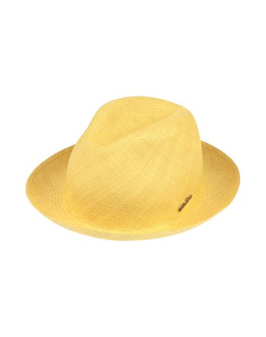 Borsalino Man Hat Yellow Size 7 ⅜ Straw