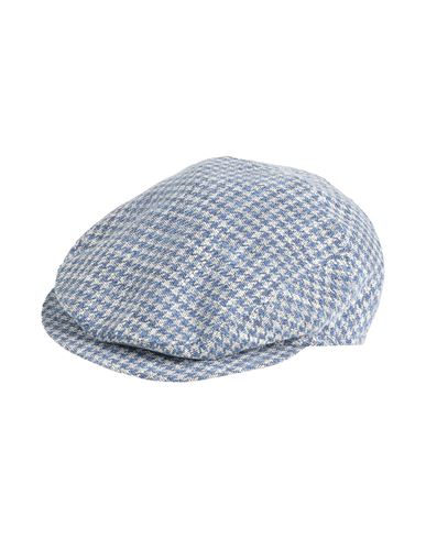 Borsalino Man Hat Light Blue Size S Cotton, Linen, Virgin Wool