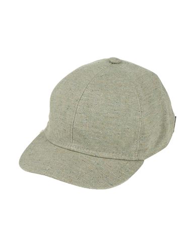 Borsalino Man Hat Light Green Size L Linen, Silk, Wool