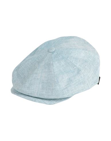 Borsalino Man Hat Sky Blue Size S Linen