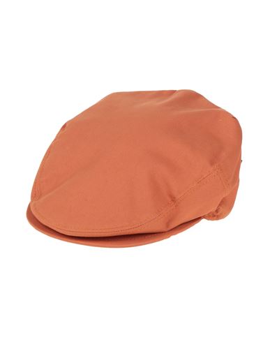 Borsalino Man Hat Orange Size L Cotton, Elastane