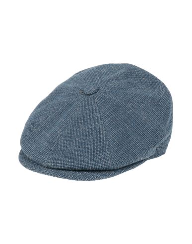 Borsalino Man Hat Slate Blue Size M Cotton, Polyamide