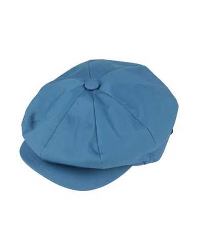 Borsalino Woman Hat Slate Blue Size 7 ⅜ Cotton, Polyurethane, Elastane