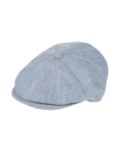 Borsalino Man Hat Azure Size S Linen In Blue
