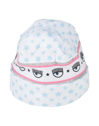 Shop Chiara Ferragni Newborn Girl Hat Sky Blue Size 3 Cotton