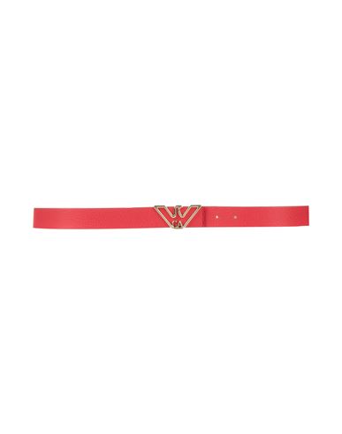 Emporio Armani Woman Belt Coral Size 38 Cow Leather In Red