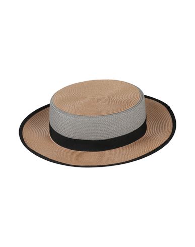 Shop Emporio Armani Woman Hat Sand Size 7 ¼ Polypropylene, Polyester In Beige