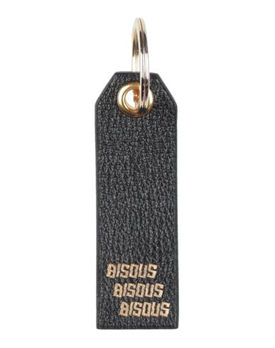 Bisous Woman Key Ring Black Size - Leather In Gray