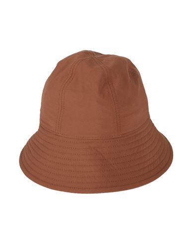 Shop Jil Sander Woman Hat Brown Size L Polyester