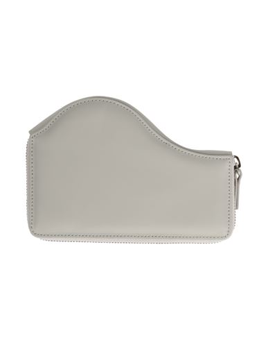 Mm6 Maison Margiela Woman Wallet Light Grey Size - Cow Leather, Brass In Gray
