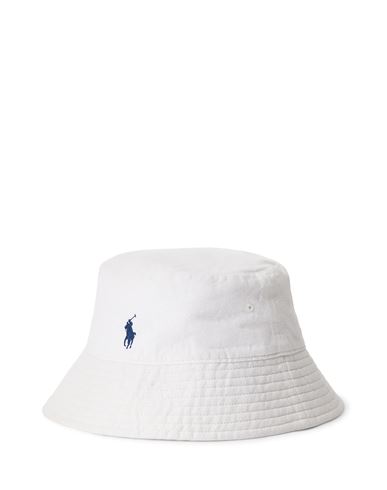 Shop Polo Ralph Lauren Woman Hat White Size Onesize Linen