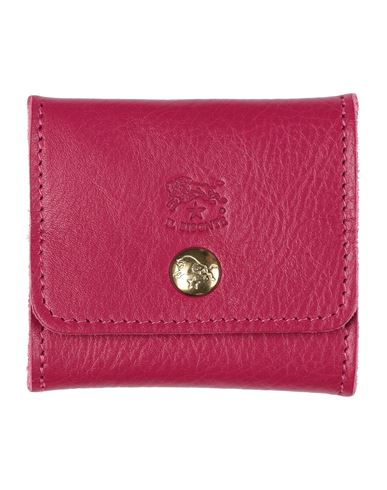 Shop Il Bisonte Woman Coin Purse Magenta Size - Leather