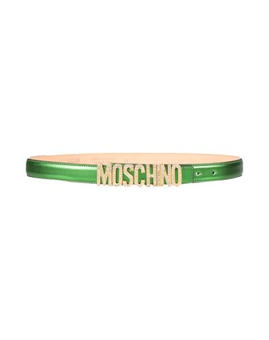 Shop Moschino Woman Belt Green Size 10 Leather