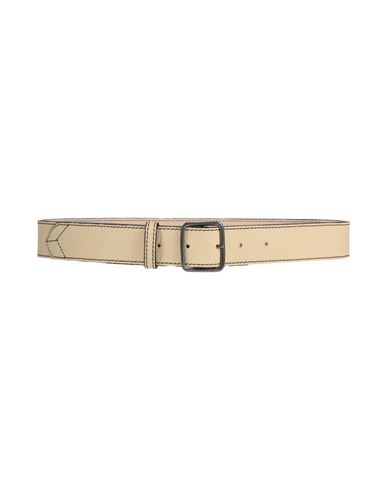 Shop Golden Goose Woman Belt Cream Size 38 Leather In White