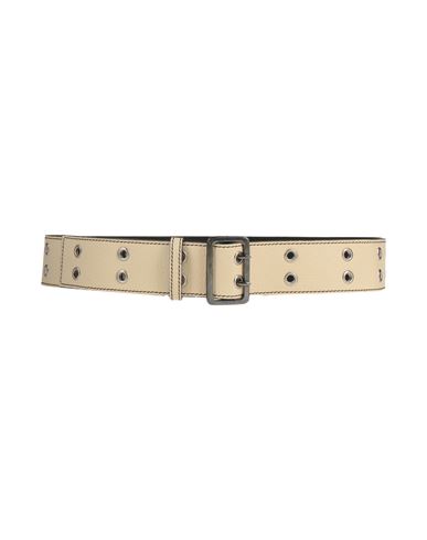 Shop Golden Goose Woman Belt Ivory Size 34 Leather In White
