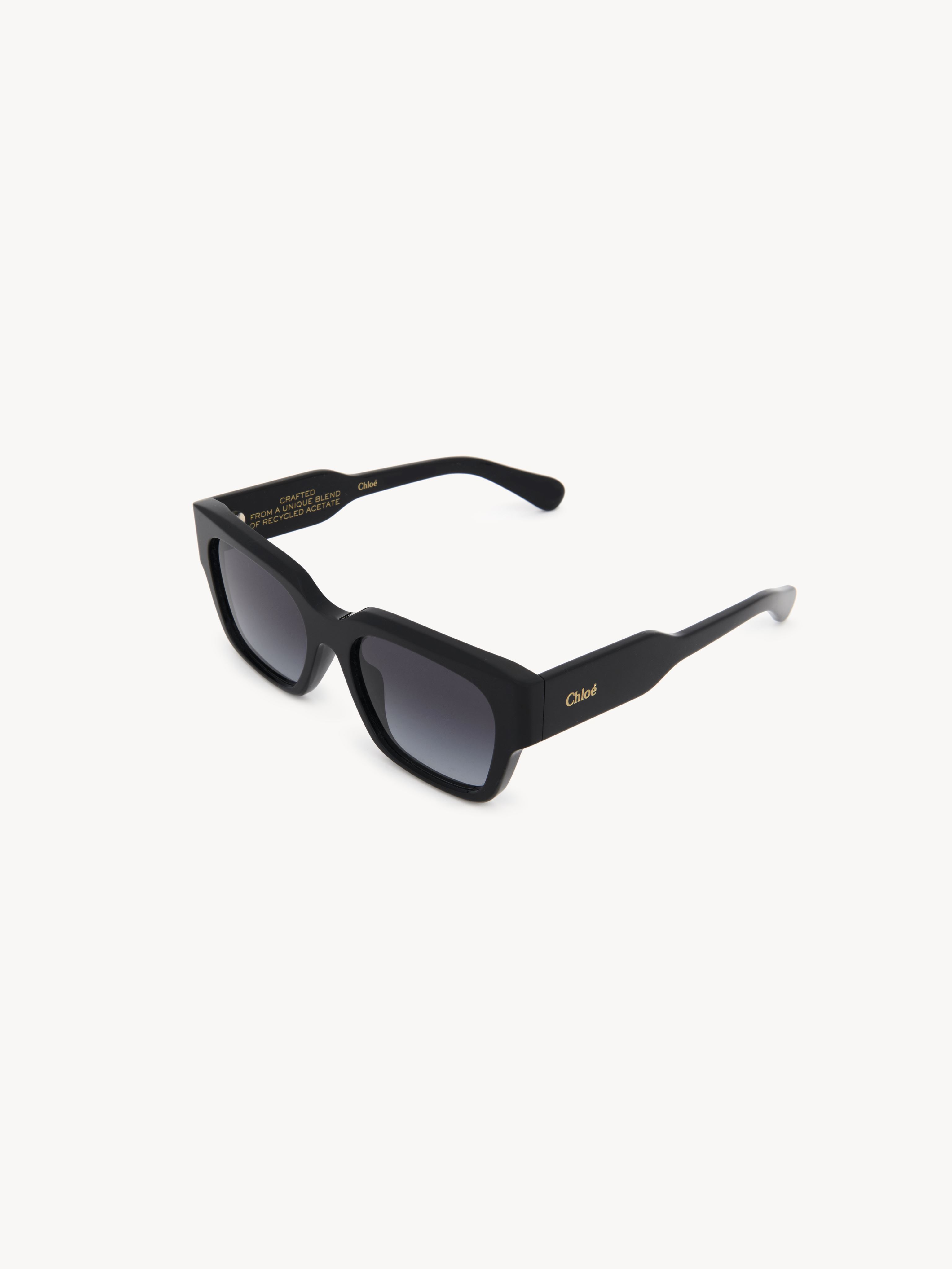 Chloé Gayia Sunglasses Black Size Onesize 100% Acetate In Black