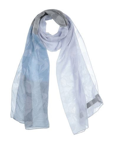 Shop Giorgio Armani Woman Scarf Grey Size - Silk