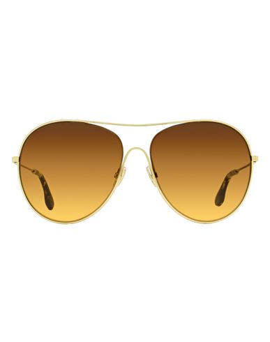 Victoria Beckham Oversize Aviator Vb131s Sunglasses Woman Sunglasses Brown Size 63  In Gold