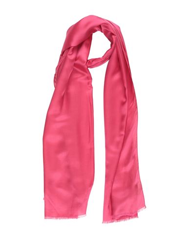 Shop Emporio Armani Man Scarf Fuchsia Size - Viscose, Silk In Pink
