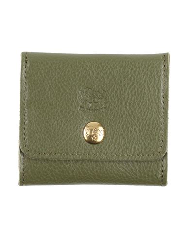 Il Bisonte Woman Coin Purse Military Green Size - Leather In Green