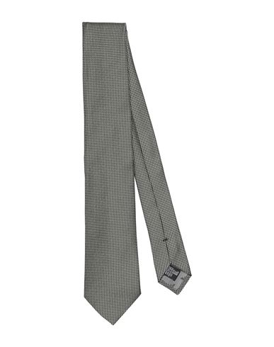 Shop Emporio Armani Man Ties & Bow Ties Sage Green Size - Silk