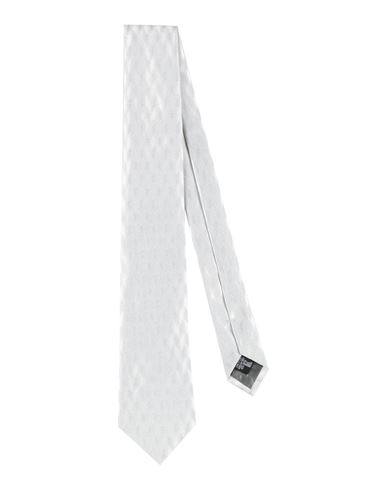 Shop Emporio Armani Man Ties & Bow Ties Light Grey Size - Silk
