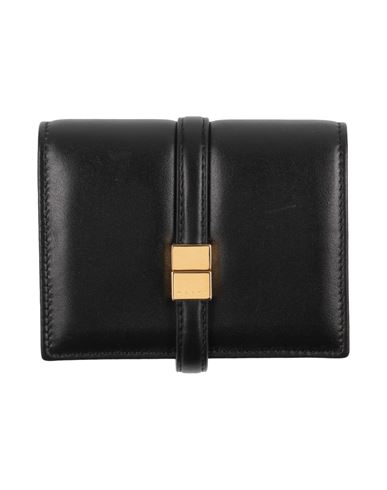 Shop Marni Woman Wallet Black Size - Cow Leather, Brass