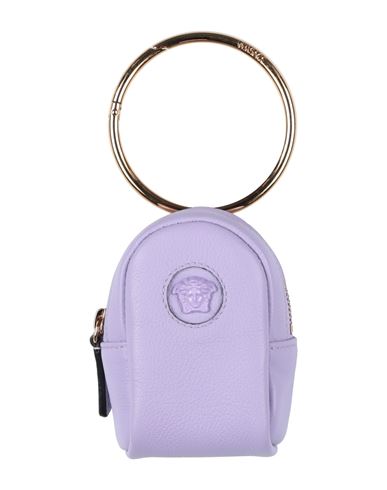 Shop Versace Woman Coin Purse Lilac Size - Leather In Purple