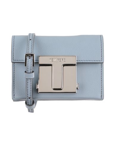 Tom Ford Woman Document Holder Sky Blue Size - Leather