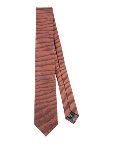 Shop Emporio Armani Man Ties & Bow Ties Rust Size - Silk In Red