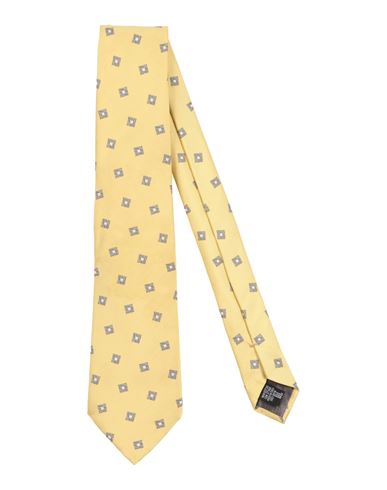 Shop Emporio Armani Man Ties & Bow Ties Yellow Size - Silk