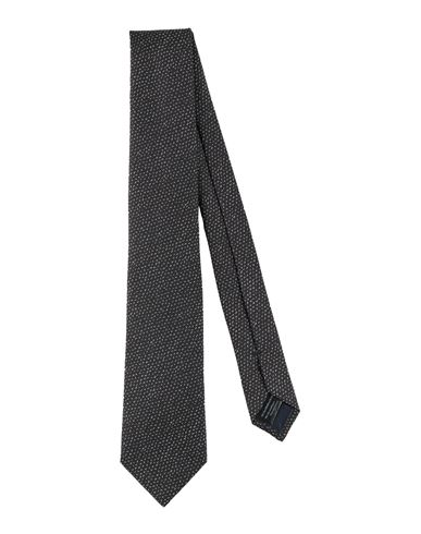 Shop Emporio Armani Man Ties & Bow Ties Black Size - Silk, Viscose, Polyester