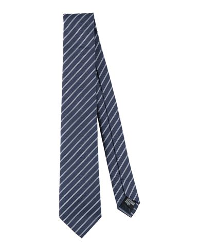 Shop Emporio Armani Man Ties & Bow Ties Navy Blue Size - Silk