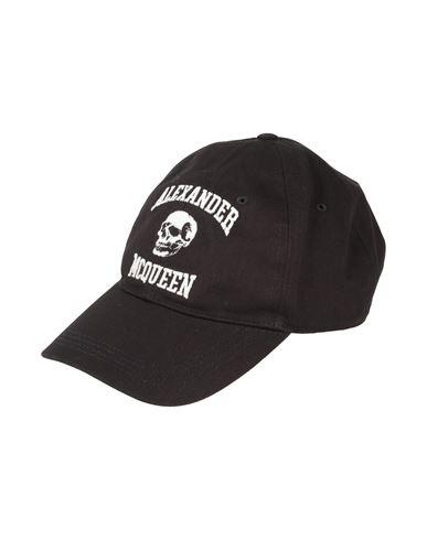 Shop Alexander Mcqueen Man Hat Black Size 7 ¼ Cotton