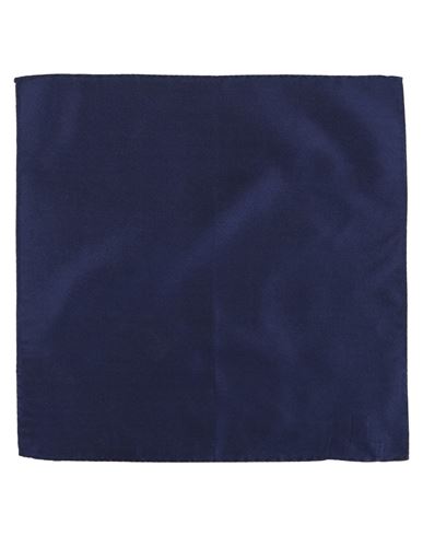 Shop Emporio Armani Man Scarf Blue Size - Silk