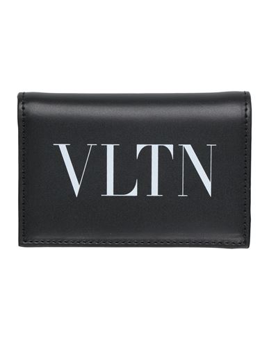 Shop Valentino Garavani Man Wallet Black Size - Leather