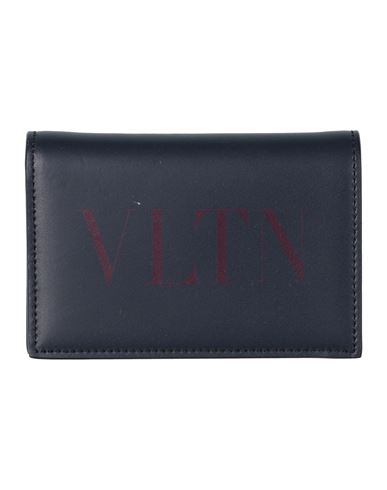 Shop Valentino Garavani Man Wallet Midnight Blue Size - Leather